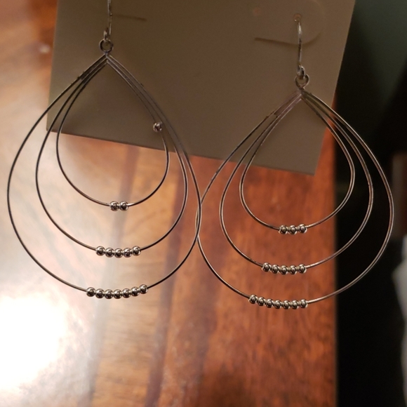 Sterling Dangle earrings (Macys) - Picture 3 of 4
